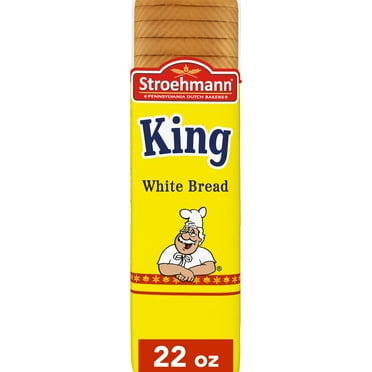 Stroehmann King Bread, 22 oz, Plain White Bread, Bag