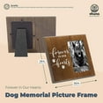 thumbnail image 2 of Rustic-Style Wooden Pet Memorial Picture Frame, 9.5x7.9 In Sentimental Dog Photo Frame to Memorialize Pets That Have Passed On, Forever In Our Hearts Display for 4x6 In Photos (Brown), 2 of 5