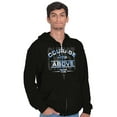thumbnail image 5 of Courage From Above Religious Jesus Zip Up Hoodie Men's Women's Brisco Brands M, 5 of 6
