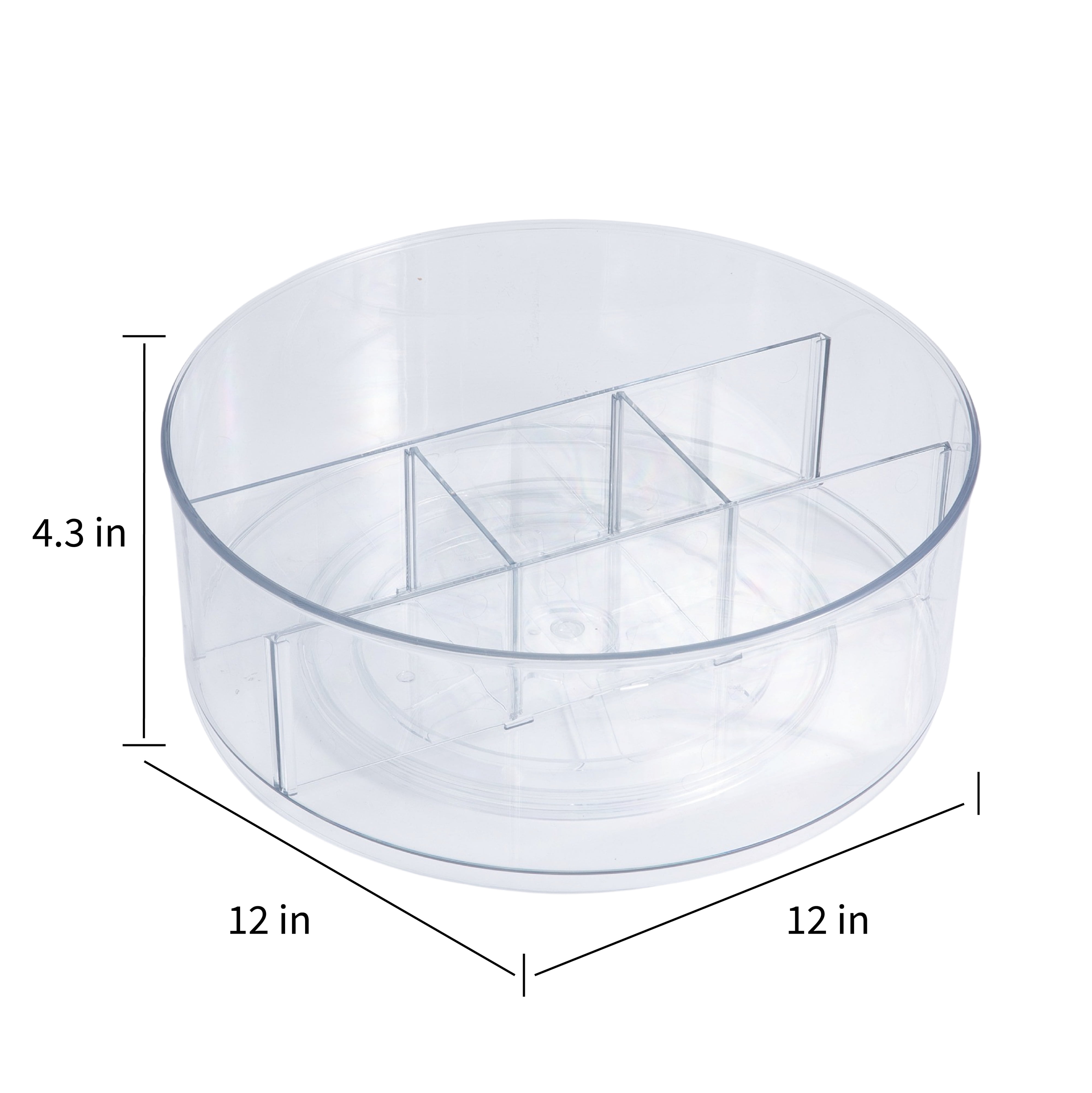 Mainstays High Wall 12-inch Clear Lazy Susan Turntable Organizer