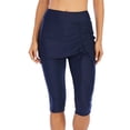 thumbnail image 6 of SAYFUT Women's Swim Bottoms High Waist Swimsuit Pants Swimwear with Attached Skirt Tight Leggings, 6 of 7