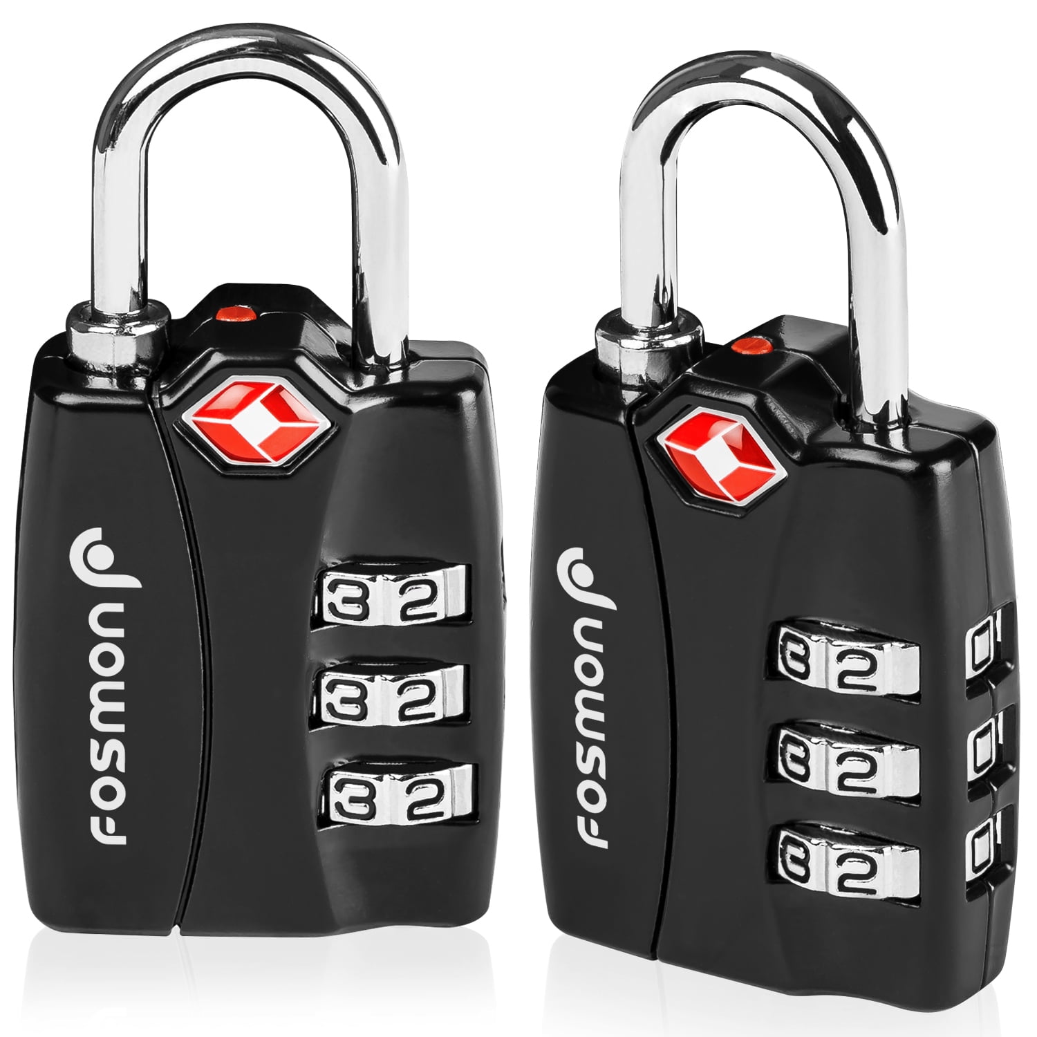 TSA Approved Luggage Locks, Fosmon (2 Pack) Open Alert Indicator 3