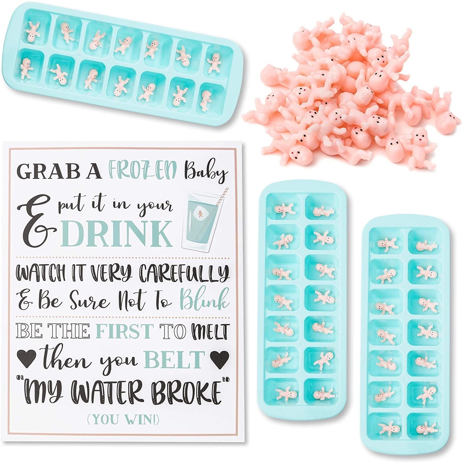 Templett #0026-231BASG Ice Cube Printable Minimalist Baby Shower Frozen Baby Game Instant Download My Water Broke Game Editable