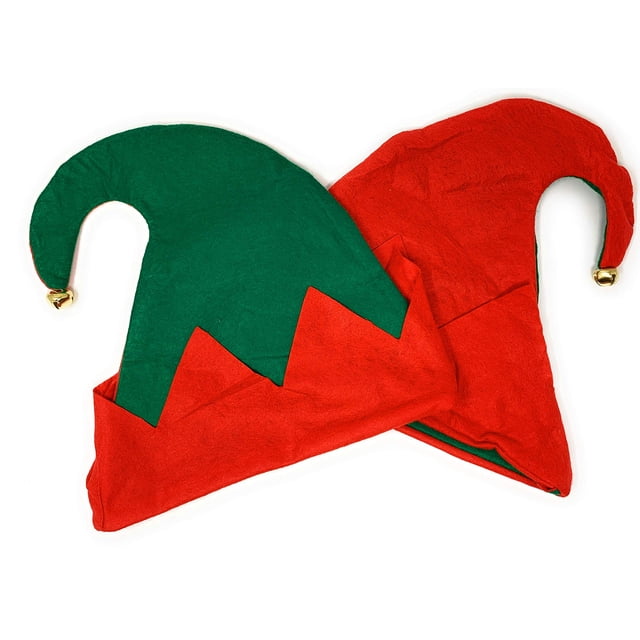 Gorro de elfo navideño Funiverse Bulk, paquete de 12 con cascabel