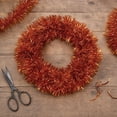 thumbnail image 6 of chaungfeng 1pc 79" Length Thanksgiving Day Decorations, Orange Stripe Tinsel Garland Festive Decorations for Christmas Tree Home Courtyard Decoration, 6 of 7