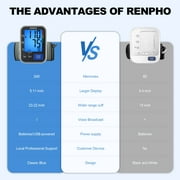 RENPHO Upper Arm Blood Pressure Monitor, Automatic Digital BP Machine Blood Pressure Cuffs with Speaker, FSA Eligible, Large Cuff, LCD Display, 2 Users, 240 Recordings for Home Mother and Father