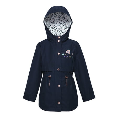 Rokka&Rolla Girls' Light Rain Jacket Trench Coat, Sizes 4-16