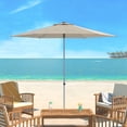 thumbnail image 2 of Safavieh Hurst 9' Market Crank UV Resistant Patio Umbrella, Beige, 2 of 6