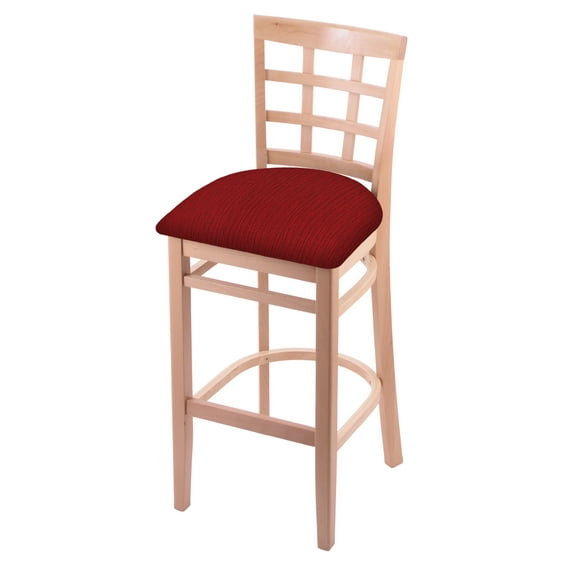 3130 25" Counter Stool with Natural Finish and Graph Ruby Seat