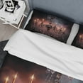 thumbnail image 4 of Designart "Chandelier Shadows I" Chandelier Bedding Covert Set - Glam Pink Fashion Bed Set With 2 Shams, 4 of 6