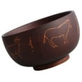 thumbnail image 4 of Raindrops Food Bowl Ethnic Style Wood Carving Bowl Decorative Salad Bowl Milk Tea Container, 4 of 8