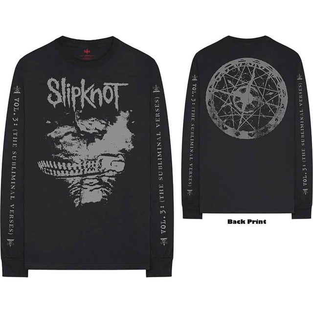 Slipknot Unisex Long Sleeve T-Shirt Subliminal Verses (Back & Sleeve Print)