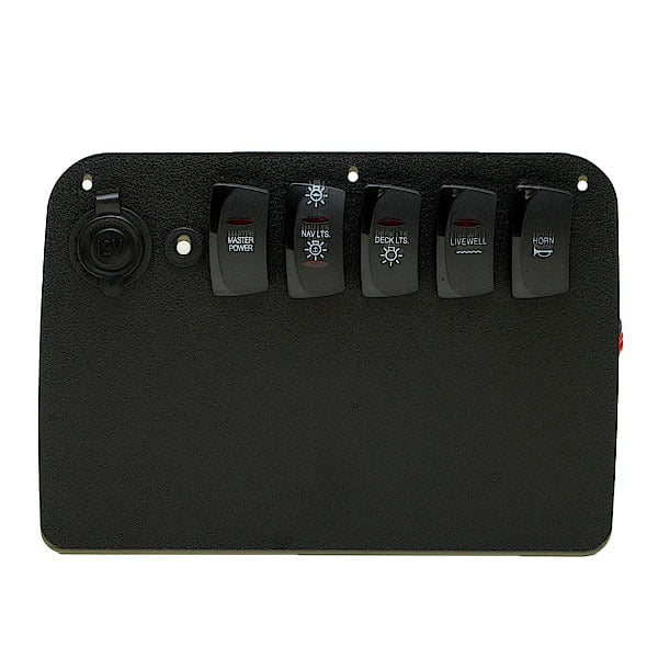 Premier Pontoon Boat Switch Panel K388007 10 x 7 Inch Aluminum