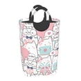 thumbnail image 6 of DouZhe 50L Rectangular Laundry Basket, Cute Pastel Cartoon Cats Prints Waterproof Foldable Laundry Hamper with Aluminum Handles, 6 of 6