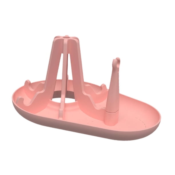 Estante para secar tazas de café y agua, portátil, para mesa y vasos. Rosa