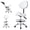 White, variant on Ergonomic Rolling Saddle Stool Chair with Wheels Adjustable Swivel Stool with Back and Footrest Heavy Duty for Esthetician, Artist, Dental, Medical, Spa, Salon, Cutting, Home Office