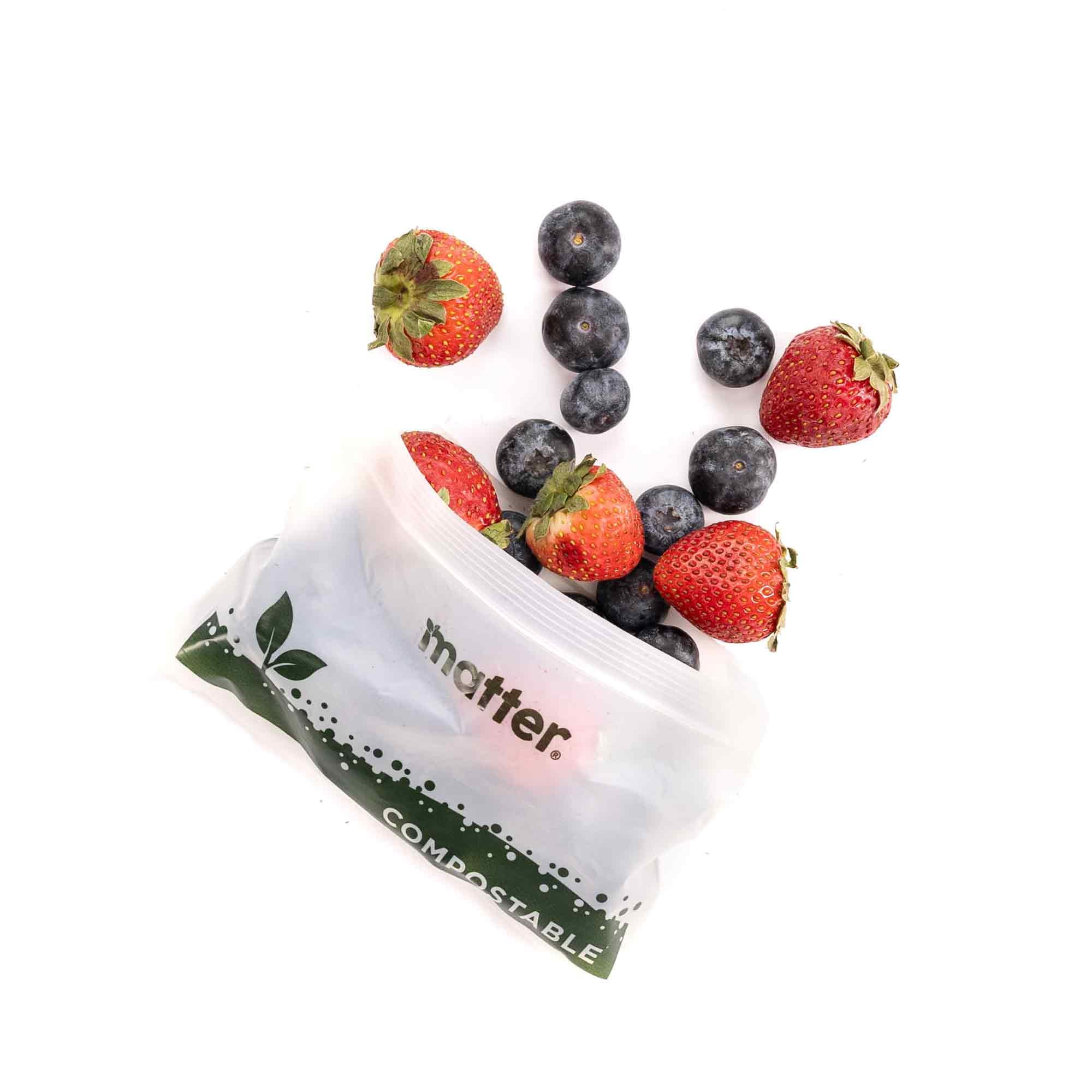 Matter Compostable Snack Size Food Storage Bags, 50 Count