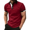 thumbnail image 3 of Polo Shirts for Men Classic Button Big and Tall Men Polo Shirt Brown Short Sleeve Tennis Shirt Active Fit Basic Golf T Shirt, 3 of 4
