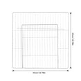 thumbnail image 5 of Puerta de corralito portátil para mascotas, jaula de bricolaje, suministros de hierro, cerca de alambre de hierro expandible, para , Cuadrícula blanca Cuadrícula densa blanca, 5 of 5