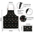 thumbnail image 3 of Black Gothic Sun Moon Star Pattern Apron-Garden Aprons for Women with Pockets-Cotton Linen Waterproof Kitchen Cooking Gardening Aprons Adjustable for Kitchen,Cooking,BBQ and Salon 33x27 Inch, 3 of 7