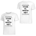 thumbnail image 1 of Playera Personalizada con Estampado Frontal y Trasero, Añade tu Texto/Foto/Logo/Diseño, 100% Algodón para Hombre, Impreso en México, Blanco, Talla Extra Grande (XL, 2XL, 3XL), 1 of 8
