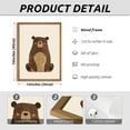 thumbnail image 2 of Bear Nursery Wall Art Decor Kids Canvas Poster Baby Boy Nursery Wall Decor Woodland Animal Pictures Teddy Peeking Bear Prints Cute Brown Painting Neutral Artwork Bedroom Set of 3, 2 of 6