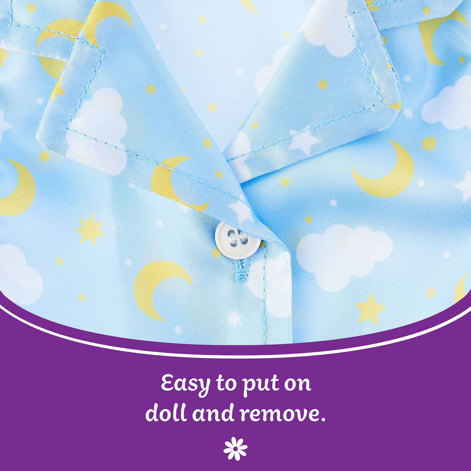 My Life As Moon Pajama Fashion Set for 18-Inch Dolls, 3 Pieces