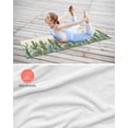thumbnail image 4 of Green Cactus Yoga Towel for Hot Yoga Non Slip, Watercolor Summer Botanical Beige Yoga Mat Towel Absorbent Yoga Sweat Towels Microfiber Hot Yoga Blanket for Bikram Pilates 26"x70", 4 of 7