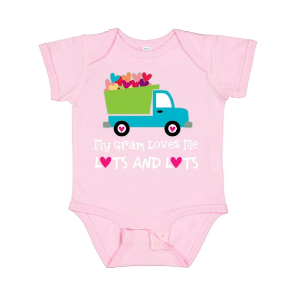 Inktastic Gram Loves Me Grandchild Truck Boys Baby Bodysuit