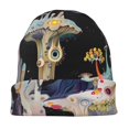 thumbnail image 7 of Xecao Cute Mushroom Landscape Print Beanie Knitted Hat for Men Women, Winter Fashion Knit Cuffed Caps Unisex, 7 of 7
