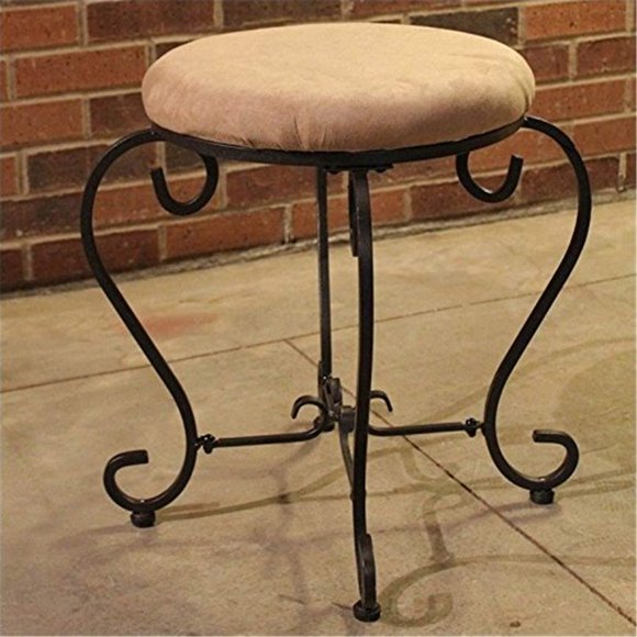 Tocador redondo de hierro Stool International Caravan, 36 x 36 x 43 cm