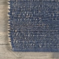thumbnail image 5 of nuLOOM Responsibly Handcrafted Jute Blend Farmhouse Area Rug, 7' 6" x 9' 6", Blue, Handmade, 5 of 9