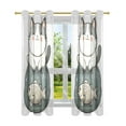 thumbnail image 7 of Yayeee Window Curtains Set of 2 for Living Room Light Filtering 63"x42", Beige Cute Cat, 7 of 7