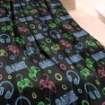 thumbnail image 3 of Multicolor Controllers Games Icons Black Pattern Blanket,Comfortable Soft Lamb Wool Throw Blanket,All Season,Warm Lightweight Blankets for Sofa Bed Couch Living Room Chair,60"x80", 3 of 4