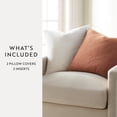 thumbnail image 3 of Noble Linens 2-Pack Cotton Slub Decor Throw Pillows Solids Terracotta & Natural, 3 of 8