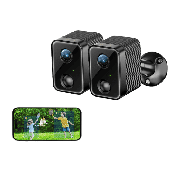 1080P Indoor/Outdoor Security Camera, 2MP Wireless Surveillance Cameras with HomeBase 64G Micro SD & Clould Storage, PIR Motion Detect Night Vision 2-Way Talk 160 Days Battery Life IP65 Waterproof