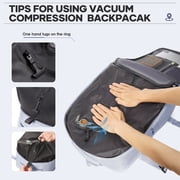 Vacpack Backpack with Vacuum Seal Travel Backpack Men, Vacuum Compression Backpack with Portable Air Pump, Vacuum Seal Carry on Backpack for Airplanes Women Laptop Airback Vac Pack Daypack Purple