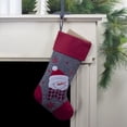 thumbnail image 2 of Northlight 19" Gray and Red Embroidered Snowman Christmas Stocking, 2 of 3