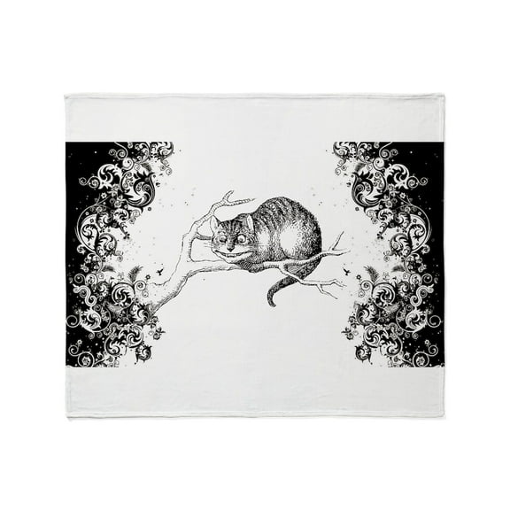 CafePress - Cheshire Cat Swirls Throw Blanket - Soft Fleece Throw Blanket, 50"x60" for All Ages