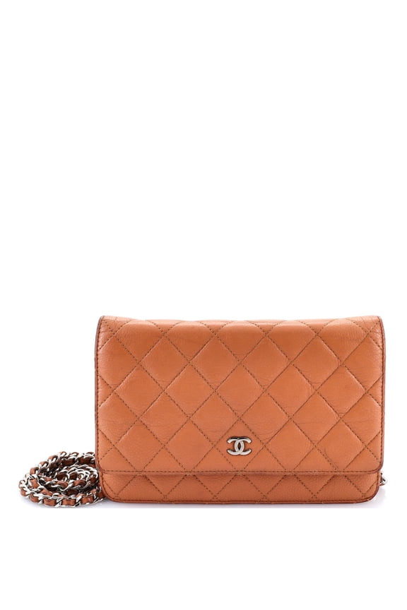 Pre-Owned Wallet on Chain Quilted Caviar By Rebag