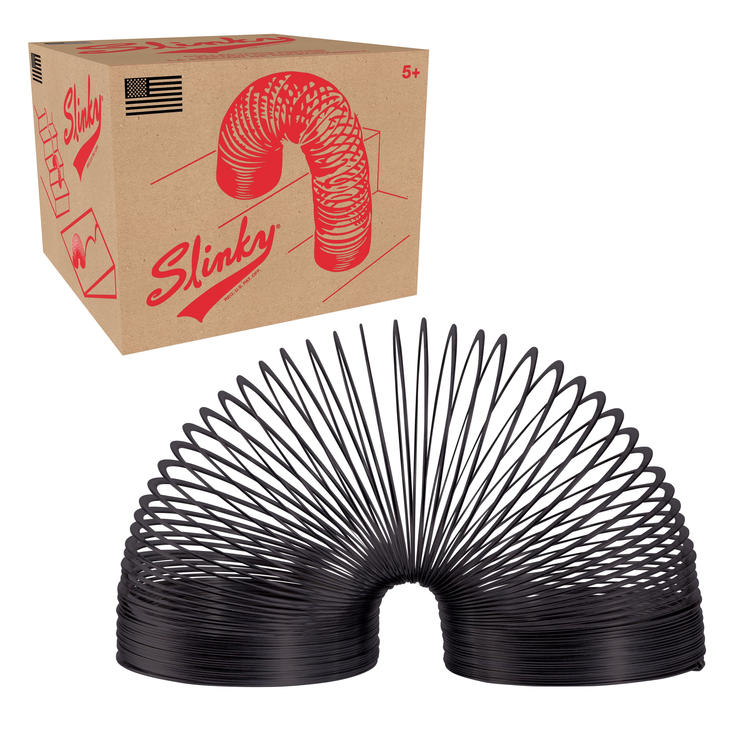 Details about   Original Slinky Junior Jr Metal Coil Spring Toy In Box 125TL Vintage Steel 