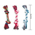 thumbnail image 3 of Color Random Dual Knots Pet Chew Bite Rope chew rope Toy Indoor Outdoor Pet Training Tool Teething Toy Cotton Rope, 3 of 9