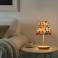 thumbnail image 2 of Yayeee Mini Table Lamp 10.8" Dimmable with Fabric Shade 3 Color Temperatures, Watercolor Circles, 2 of 7