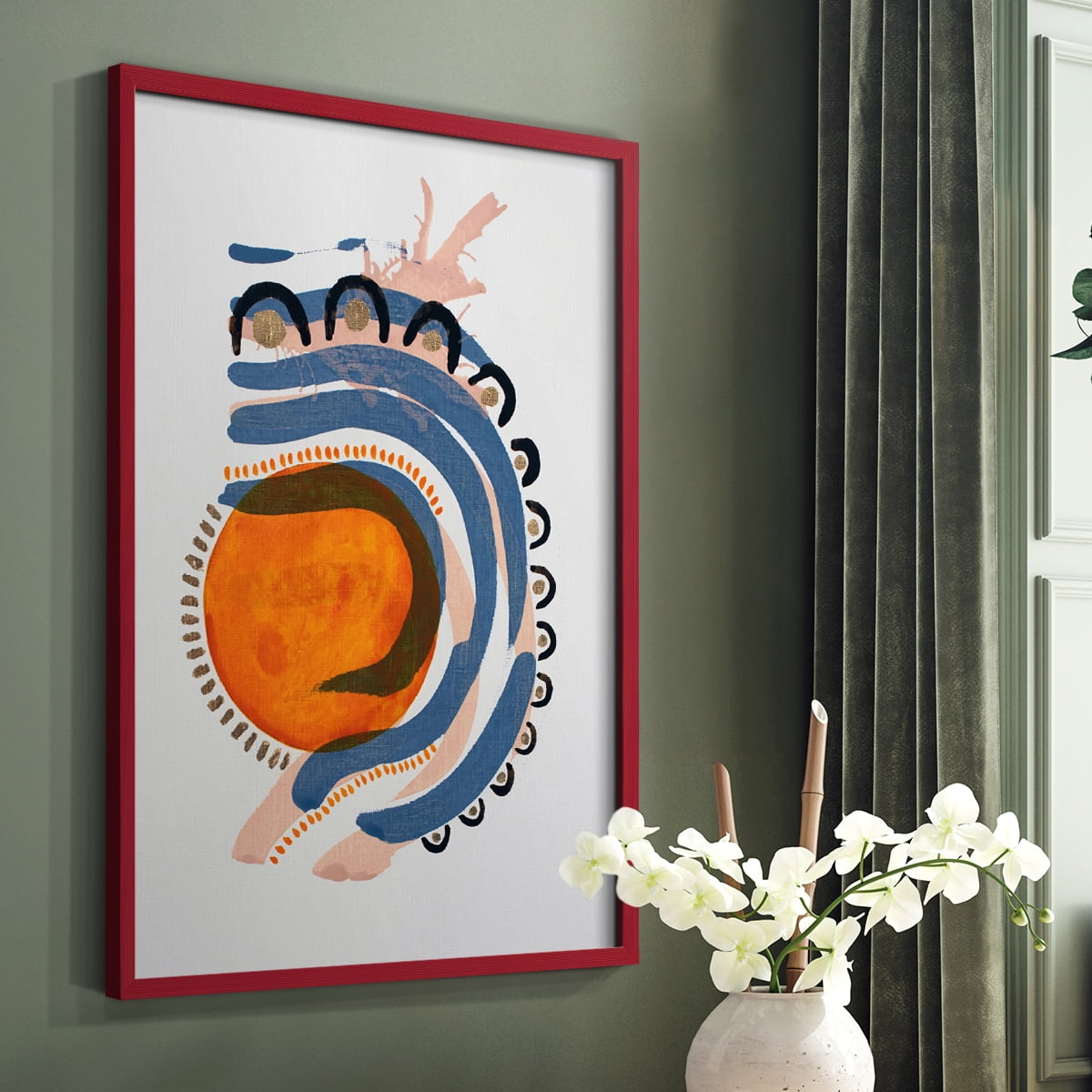 Weekend Car Rides Framed Print in Red Solid Wood 11 x 14 Framed Print
