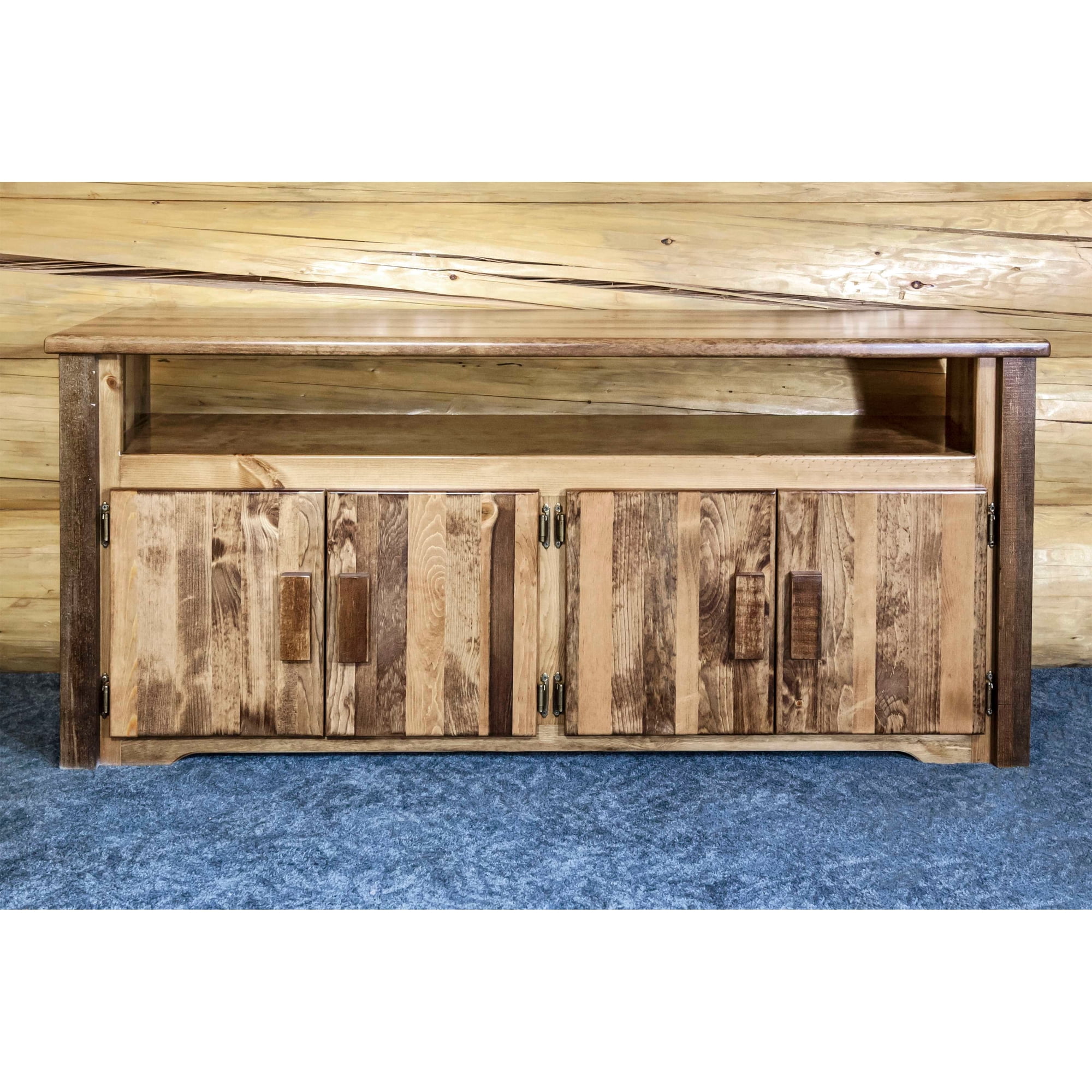 Homestead Collection Television Stand, Stain & Clear Lacquer Finish