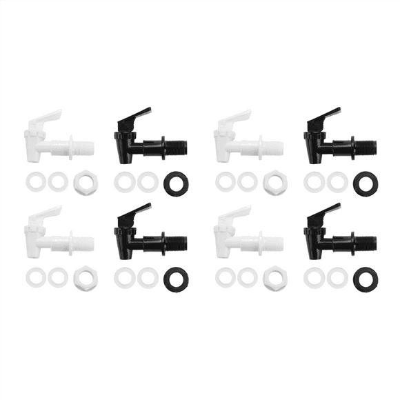 8 Sets Replacement Cooler Faucet Water Jug, Dispenser Tap Spigot Spout Water Beverage Lever pour Dispenser Valve