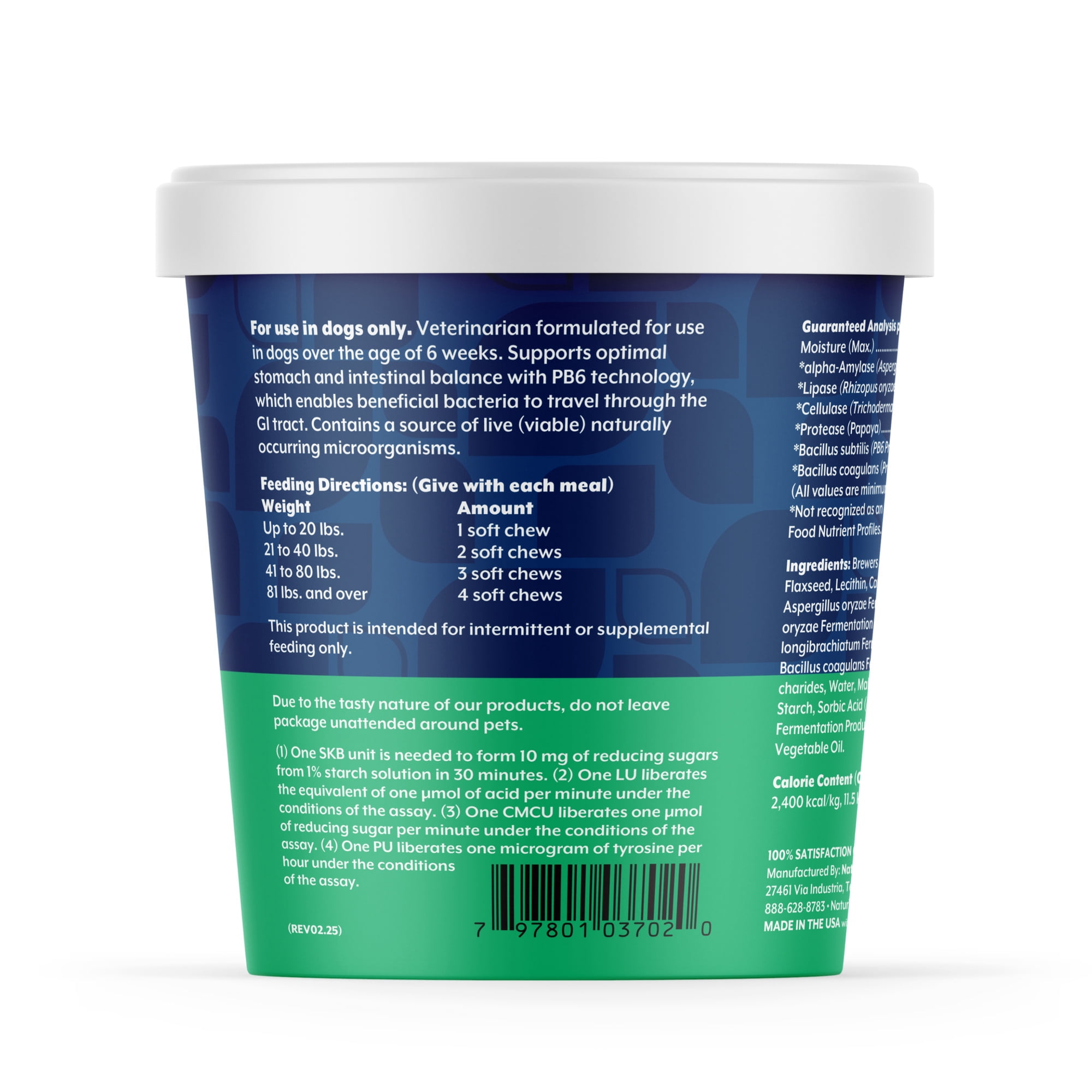 NaturVet Advanced Probiotics & Enzymes Supplements, Bacon & Chicken Flavor, 70 Soft Chews
