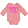 thumbnail image 3 of Inktastic Mimi's Girl Pink with Hearts Girls Long Sleeve Baby Bodysuit, 3 of 5