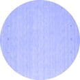 thumbnail image 1 of Ahgly Company Indoor Round Solid Blue Modern Area Rugs, 7' Round, 1 of 4