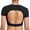 Black, variant on Graphic Tees for Women T-Shirts Open Back Removable Pads Workout Tee Top for Backless Style and Support Brown XL